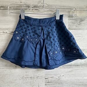 Little Marc Jacobs Girls 2Y Cotton Navy A-line Skater
Embroidered Skirt